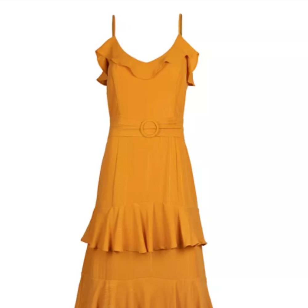 Rachel Rachel Roy Yellow Ruffle Maxi Dress